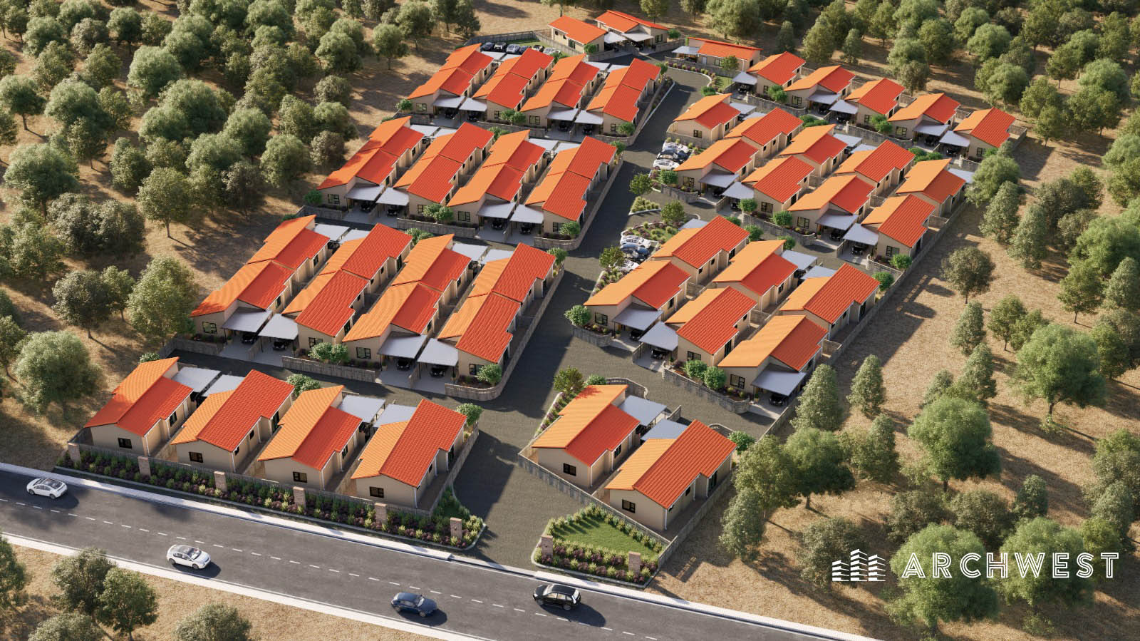 5. 3D Aerial View of Individual House Scheme, Ghana